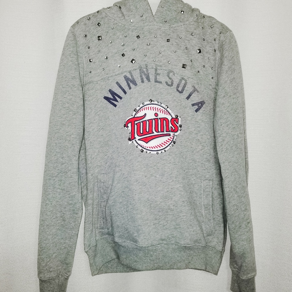 VS Pink Gray MInnesota Twins Hoodie Sz L